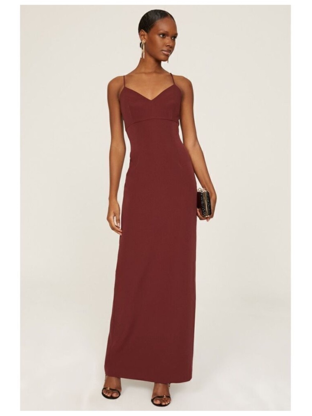 Toccin Merlot Red Gown, Size: 0